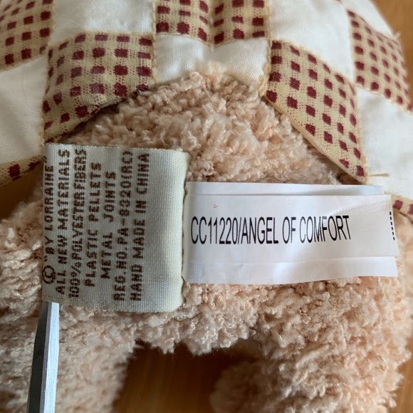 GANZ (9) Beige and Red Stuffed Bear with Heart - Picture 8 of 10